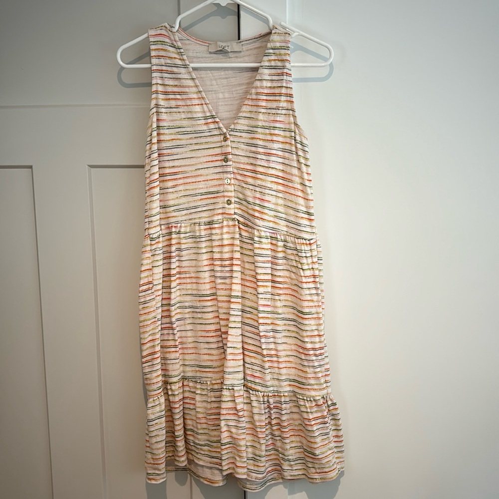 Rainbow Striped Loft Dress